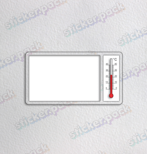 Фотомагнит на холодильник со своим фото с термометром, 52*96 мм